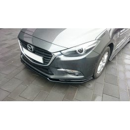 Накладка сплиттер на передний бампер на Mazda 3 BM рестайл